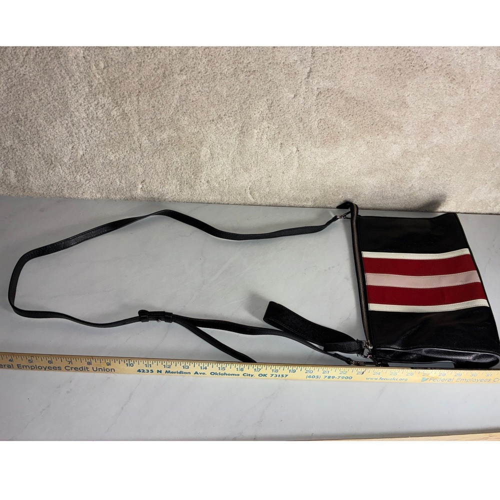 White House Black Market Black Wristlet Clutch - OS - Striped Saffiano Preppy - Picture 13 of 13